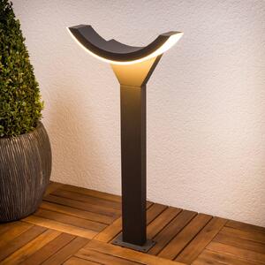 Lucande LED-es útvilágítás Fél, 60 cm, antracit, fém, IP54, Fekete, Alumínium, Modern
