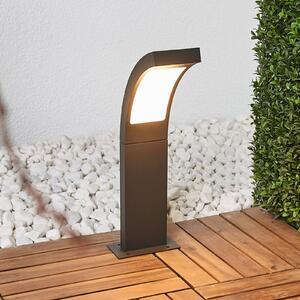 Lucande LED talapzati világítás Juvia, 40 cm, antracit, IP54, Fekete, Alumínium, Modern
