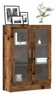 Antik fa színű szerelt fa könyvszekrény 82,5 x 30,5 x 115 cm