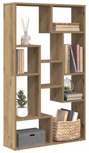 Kézműves tölgy színű szerelt fa könyvespolc 72 x 20 x 120,5 cm