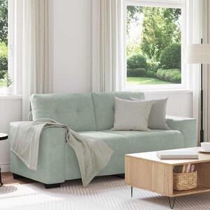 Világosszürke bársony loveseat kanapé 180x77x82 cm