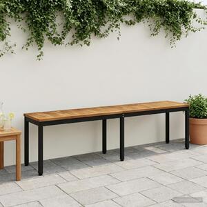 Kerti pad 161 x 35 x 45 cm Tömör Akácfa Természetes és Fekete
