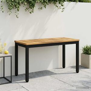Kerti pad 80,5 x 35 x 45 cm Tömör Akácfa Fehér és Fekete