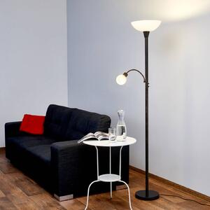 Lindby állólámpa Elaina, olvasólámpa, rozsdaszínű, 180 cm, E27, Barna / rozsda, Nappali / Étkező, fém, Modern