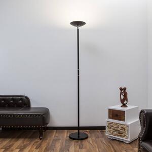 Lindby Malea LED álló lámpa, fekete, fém, dimmelhető, 180 cm, dimmelhető, Fekete, Nappali / Étkező, fém, Modern