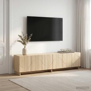 TV állvány 180 x 34,5 x 40 cm Sonoma Tölgy Szerelt Fa