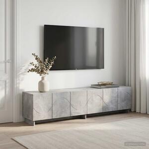 TV állvány 180 x 34,5 x 40 cm Betonszürke Szerelt Fa