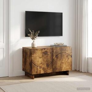 TV állvány 60 x 34,5 x 40 cm Füstös Tölgy Szerelt Fa