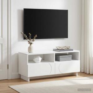 TV állvány 90 x 34.5 x 40 cm Fehér Szerelt Fa