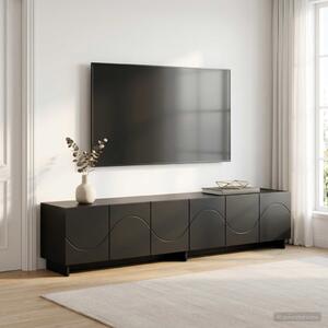 TV állvány 180 x 34,5 x 40 cm Fekete Szerelt Fa