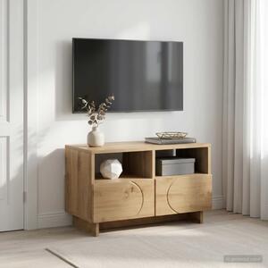 TV állvány 60 x 34,5 x 40 cm Kézműves Tölgy Szerelt Fa