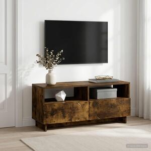 TV állvány 90 x 34.5 x 40 cm Füstös Tölgy Szerelt Fa