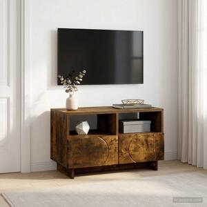 TV állvány 60 x 34,5 x 40 cm Füstös Tölgy Szerelt Fa