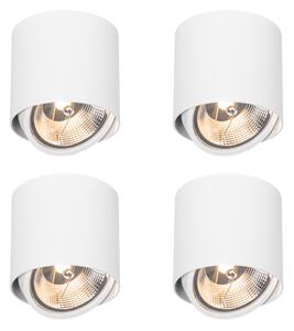 4 darabos szett Design felületre szerelhető spotlámpa fehér GU10 111mm - Impact
