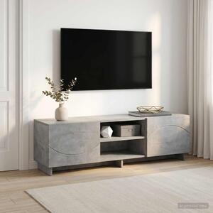 TV állvány 140 x 34,5 x 40 cm Betonszürke Szerelt Fa