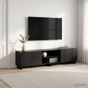 TV állvány 180 x 34,5 x 40 cm Fekete Szerelt Fa