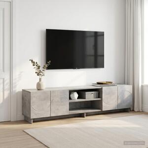 TV állvány 180 x 34,5 x 40 cm Betonszürke Szerelt Fa
