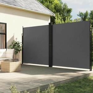 VidaXL antracitszürke behúzható oldalsó napellenző 200 x 1000 cm