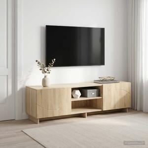 TV állvány 140 x 34,5 x 40 cm Sonoma Tölgy Szerelt Fa