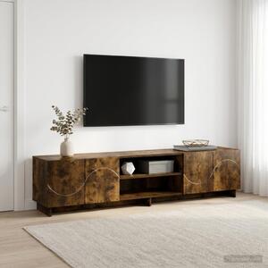 TV állvány 180 x 34,5 x 40 cm Füstös Tölgy Szerelt Fa