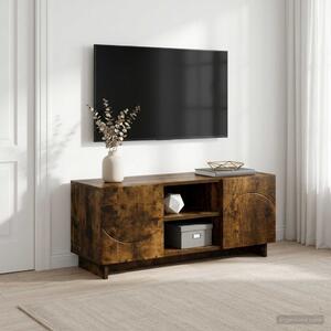 TV állvány 90 x 34.5 x 40 cm Füstös Tölgy Szerelt Fa