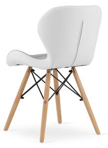 LAGO szürke-fehér szék öko bőrből