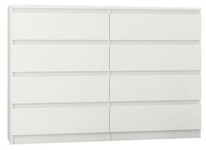 Komód 8 fiókos 120 cm R120-S8 fehér