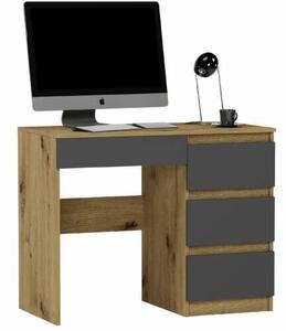 Modern számítógépasztal N34 - artisan tölgy - antracit