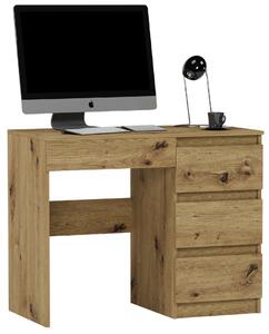 Modern számítógépasztal N34 - artisan tölgy