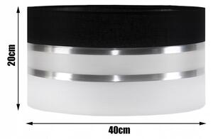 Glimex Abazur állólámpa fekete / fehér ezüst 1xE27 (GA0013)