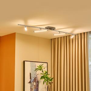 Lindby LED mennyezeti lámpa Pilou, 4 lámpás, dimmelhető, króm, dimmelhető, Króm / ezüst, Konyha, fém, Modern