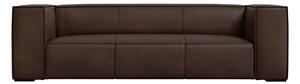 Sötétbarna bőr kanapé 227 cm Madame – Windsor & Co Sofas
