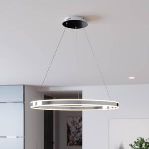 Lucande LED-es függőlámpa Lyani, 80 cm, króm, fényerőszabályzóval, dimmelhető, dimmelhető, Króm / ezüst, Nappali / Étkező, fém, Modern