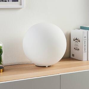 Lindby asztali lámpa Rhona, fehér, opálüveg, Ø 25 cm, E27, Fehér / opál, Nappali / Étkező, Üveg, Modern