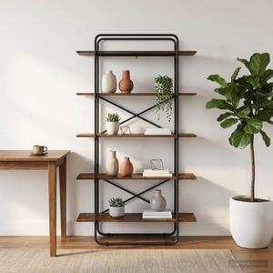 Könyvespolc 5 szintes 100 x 35 x 175,5 cm PB Füstös Tölgy