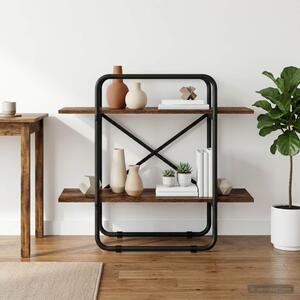 Könyvespolc 2 szintes 60 x 35 x 70 cm PB Füstös Tölgy