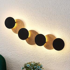 Lindby LED-es fali lámpa Grazyna, 72 cm, 7 fényű, állítható, Fekete, Nappali / Étkező, fém, Modern