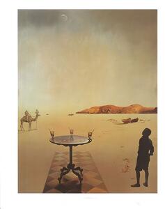 Sun table, 1936 Festmény reprodukció, Salvador Dalí, (24 x 30 cm)