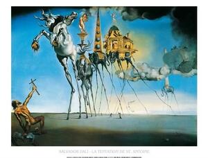 La Tentation De St.Antoine Festmény reprodukció, Salvador Dalí, (30 x 24 cm)