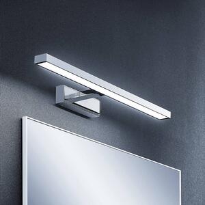Lindby LED tükörvilágítás Jukka, 60 cm, króm, fém, IP44, Króm / ezüst, Fürdőszoba, Alumínium, Modern