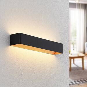 Arcchio LED fali lámpa Karam, 53 cm, fekete, fém, fel/le, dimmelhető, Fekete, Nappali / Étkező, Alumínium, Modern