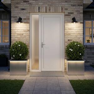 Led-es kerti virágláda 2 db Ezüst 40 x 60 x 40 cm