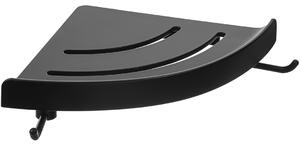 Kuchinox APO, sarok fali polc éllel 244x244x48 mm, fekete matt, LAV-AKA_704T