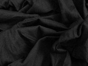 EMOJI szürke mikroszálas ágynemű + JERSEY fekete lepedő 90x200 cm