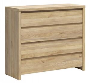 Komód Nolroma 105, Laminált forgácslap, 92x105x41cm, Tölgy