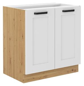 Alsószekrény Lesana 2 (fehér + artisan tölgy) 80 D 2F BB