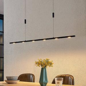 Lucande LED-es függőlámpa Stakato, 120 cm, 6 lámpás, fényerőszabályzóval,, dimmelhető, Fekete, Nappali / Étkező, fém, Modern