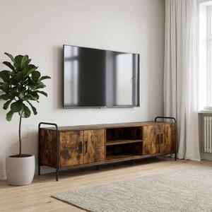 TV szekrény 167,5 x 33 x 50 cm Füstös Tölgy Szerelt Fa