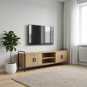 TV szekrény 167,5 x 33 x 50 cm Kézműves Tölgy Szerelt Fa