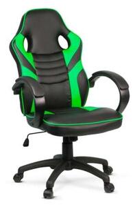 Gamer szék karfával #fekete-zöld